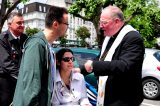 2011 Lourdes Pilgrimage - Archbishop Dolan with Malades (225/267)